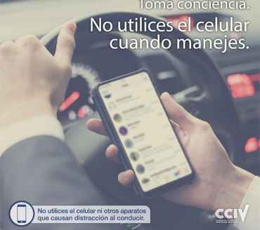 Si manejás, NO veas el celular. Evitá un accidente.